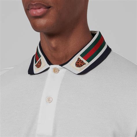 gucci tiger collar polo shirt|Gucci polo shirt snake.